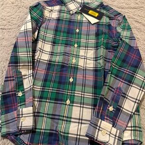 Ralph Lauren Kids Plaid Shirt - Green, Blue, and White